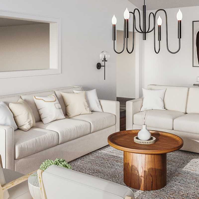 Modern, Bohemian, Global, Midcentury Modern Living Room Design by Havenly Interior Designer Alexandra