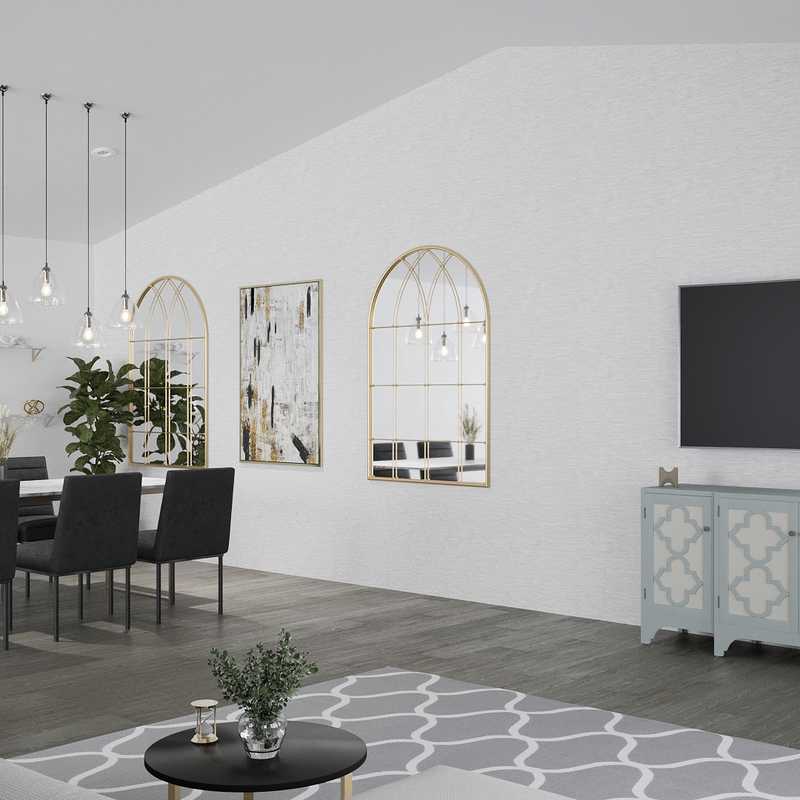 Contemporary, Modern, Coastal, Glam Living Room Design by Havenly Interior Designer Dalia