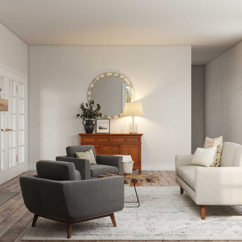 Modern, Rustic Living Room Design by Havenly Interior Designer McKenna