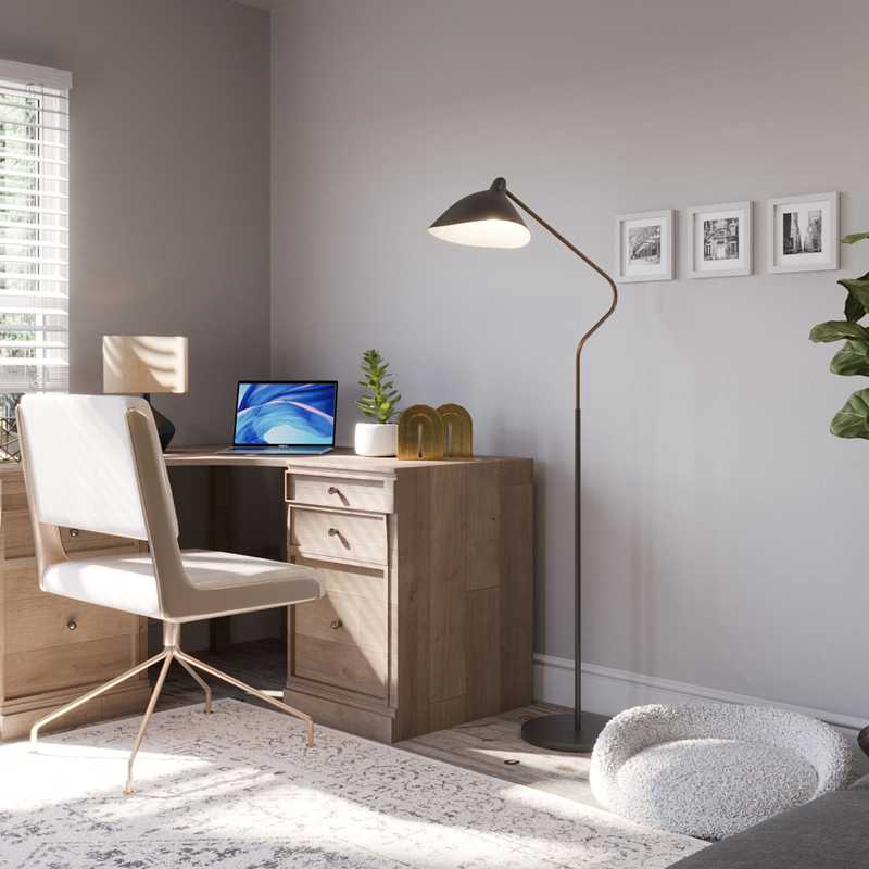 Modern, Midcentury Modern Office Design by Havenly Interior Designer Lena