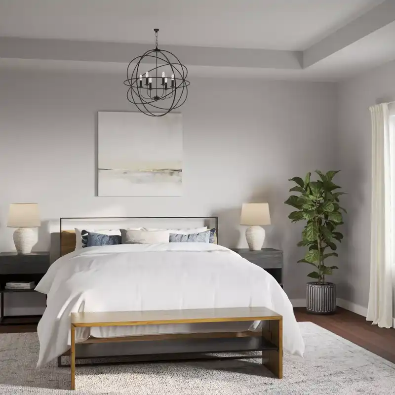 Traditional, Rustic, Transitional, Midcentury Modern Bedroom Design by Havenly Interior Designer Carine