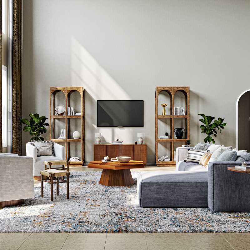 Transitional Living Room Design by Havenly Interior Designer Liliana