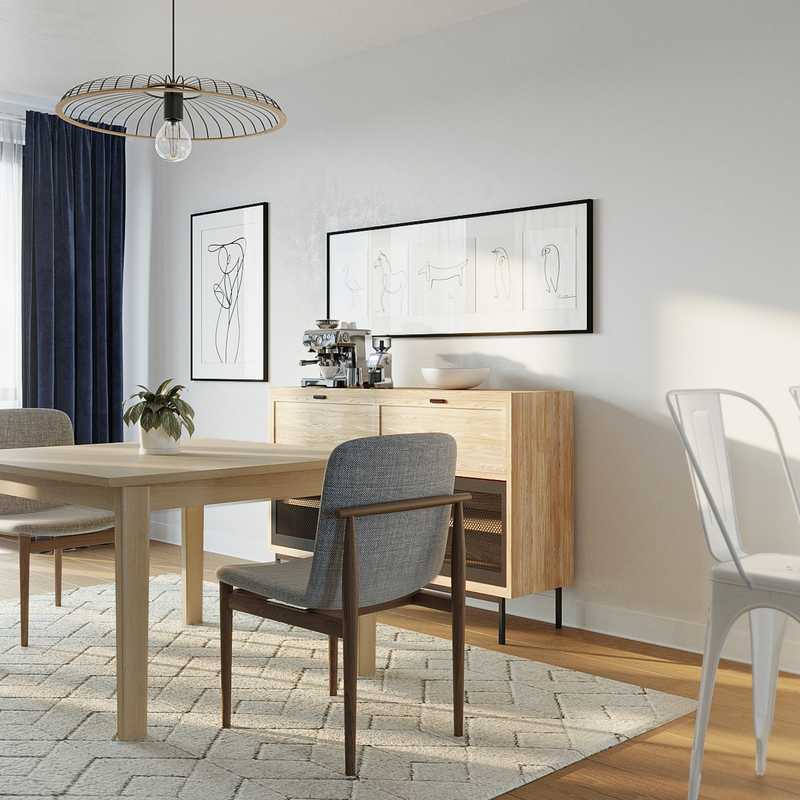 Modern, Bohemian, Midcentury Modern Dining Room Design by Havenly Interior Designer Priscila