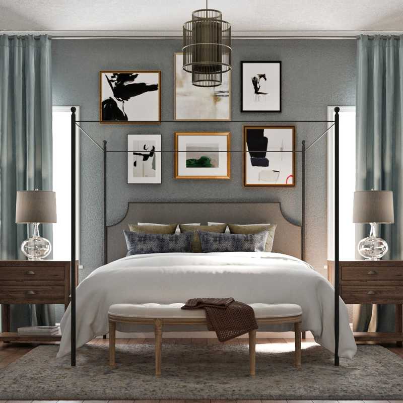Modern, Eclectic, Farmhouse Bedroom Design by Havenly Interior Designer Sloane