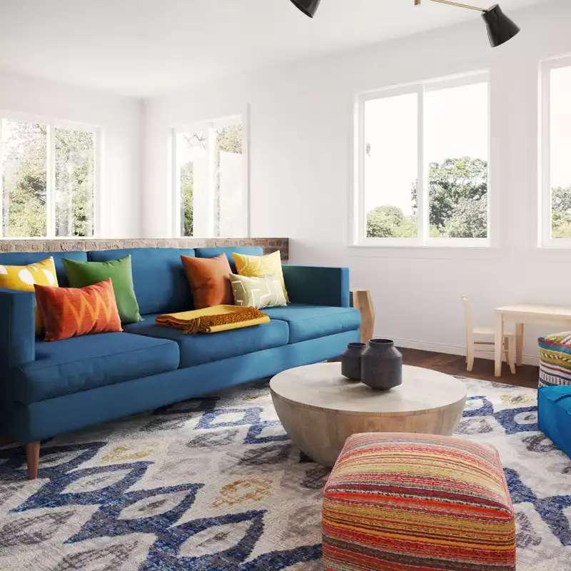 Midcentury Modern Living Room Design by Havenly Interior Designer Emmanuel