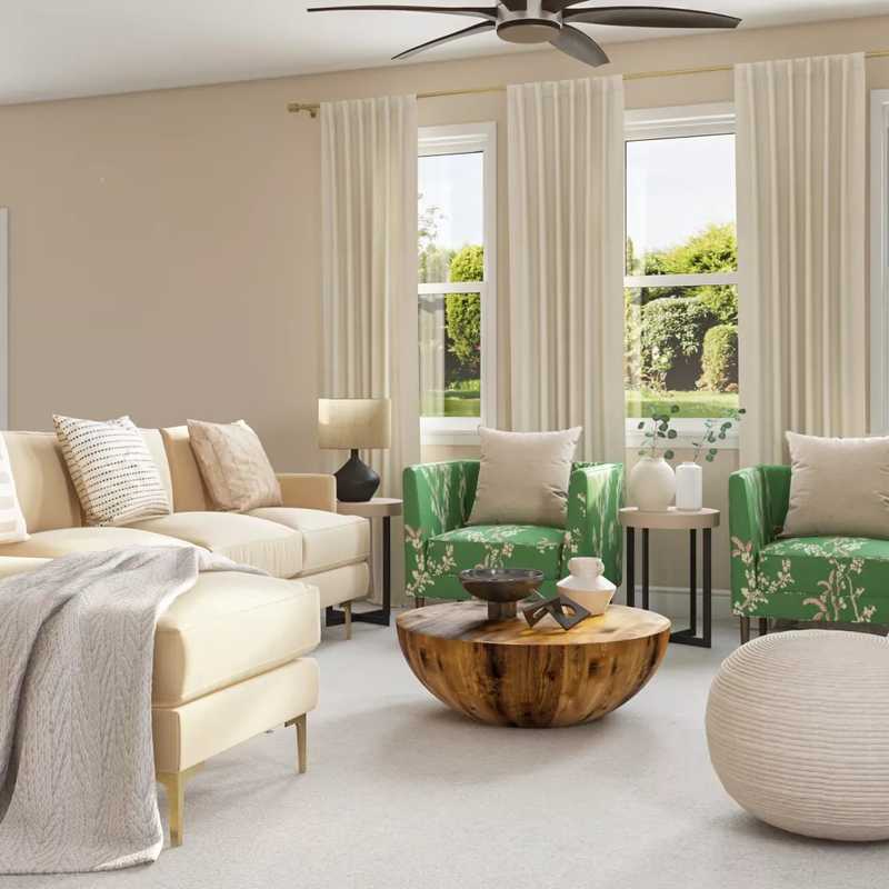 Modern, Eclectic Living Room Design by Havenly Interior Designer Mariel