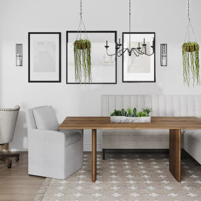 Bohemian, Farmhouse Dining Room Design by Havenly Interior Designer Melisa