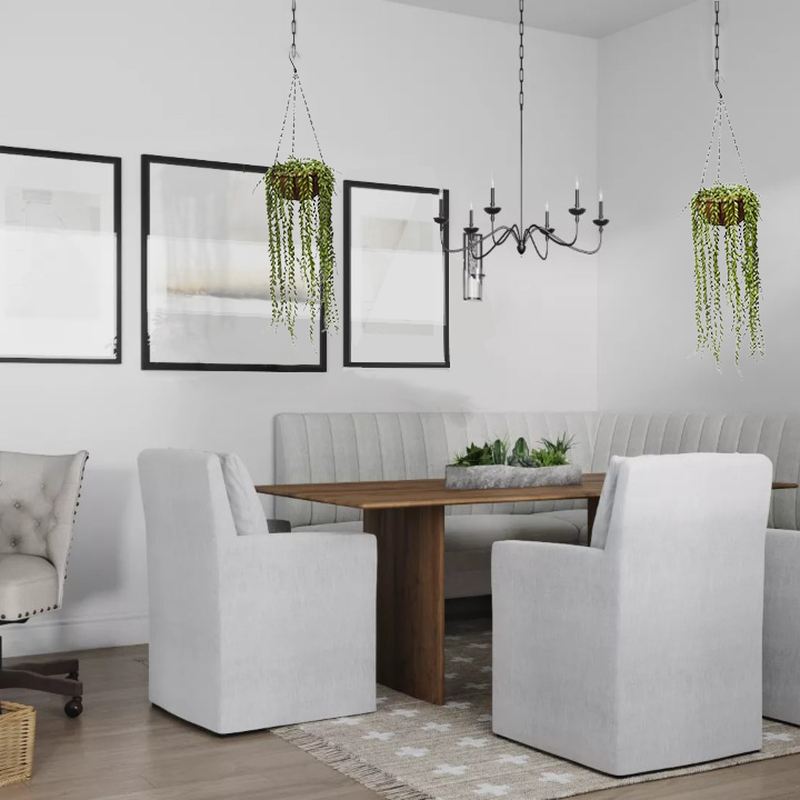 Bohemian, Farmhouse Dining Room Design by Havenly Interior Designer Melisa