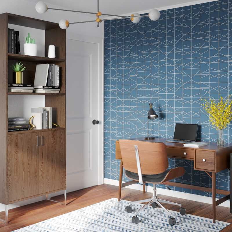 Modern, Midcentury Modern Office Design by Havenly Interior Designer Veronica
