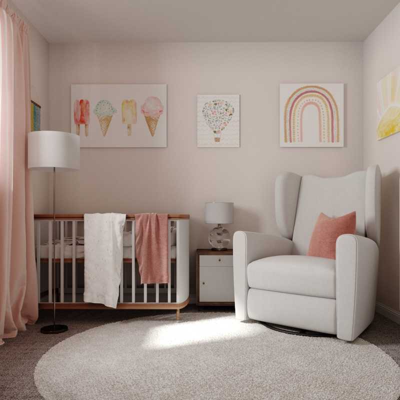 Eclectic, Bohemian, Midcentury Modern Nursery Design by Havenly Interior Designer Julia