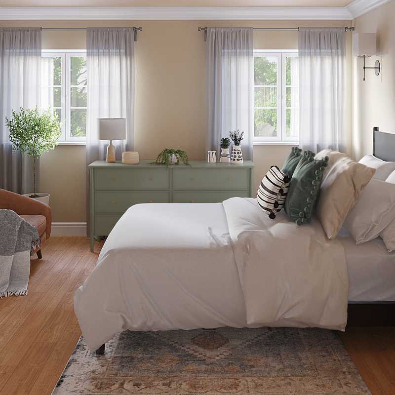 Bohemian, Midcentury Modern, Minimal, Scandinavian Bedroom Design by Havenly Interior Designer Alycia