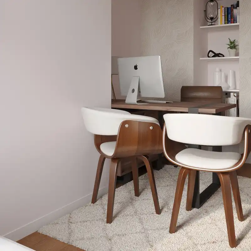 Industrial, Midcentury Modern, Scandinavian Office Design by Havenly Interior Designer Agustina