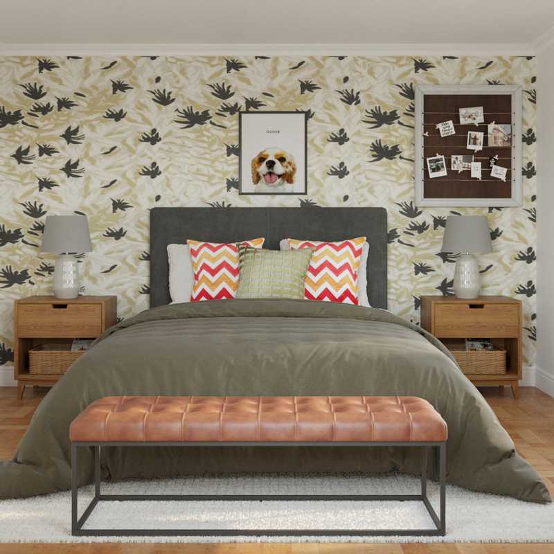 Bohemian, Midcentury Modern Bedroom Design by Havenly Interior Designer Isadora