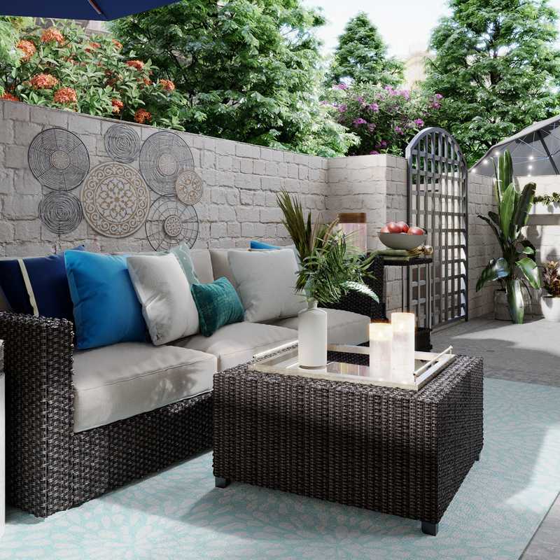 Coastal Outdoor Space Design by Havenly Interior Designer Keila