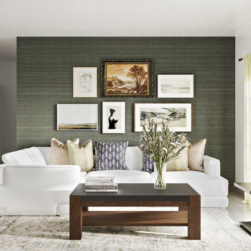 Classic, Eclectic Living Room Design by Havenly Interior Designer Mariel