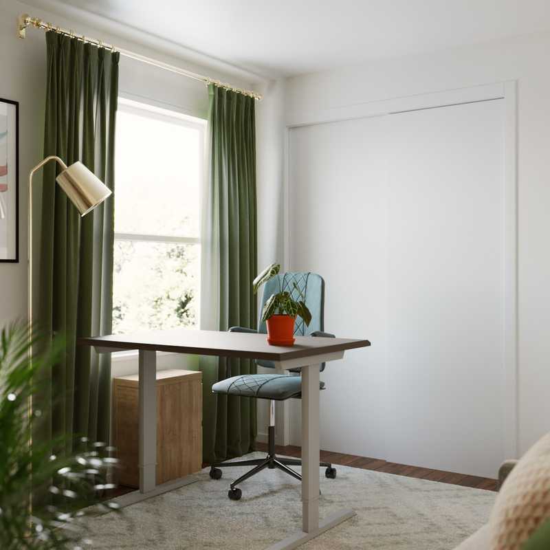 Bohemian, Scandinavian Office Design by Havenly Interior Designer Emily