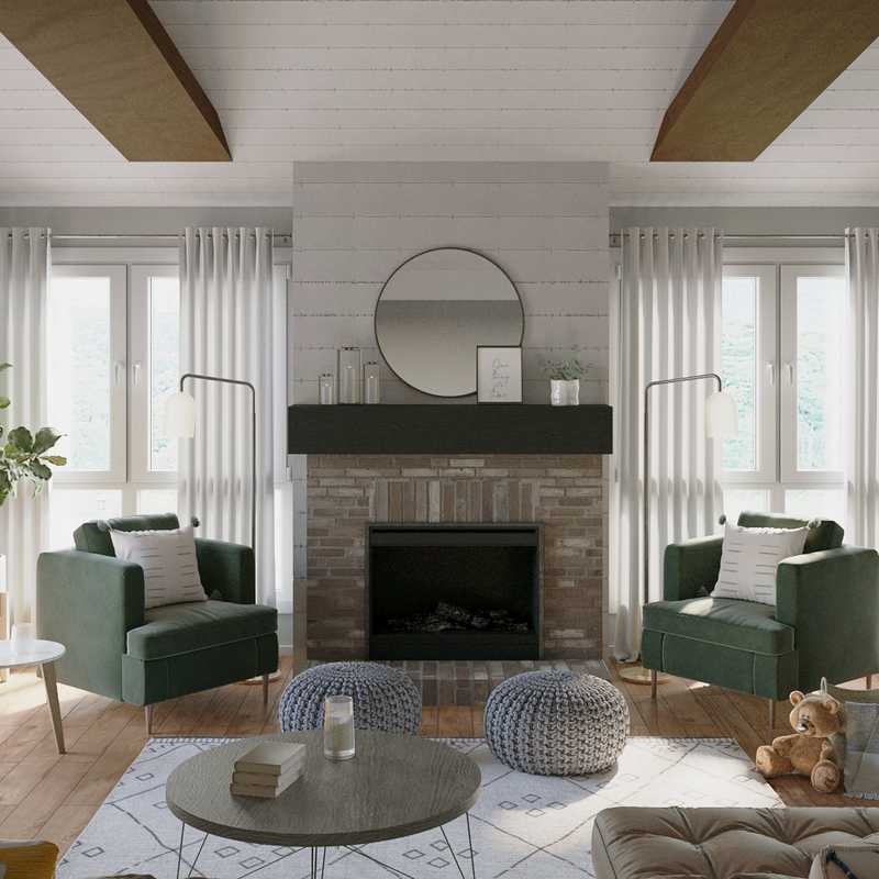 Modern, Midcentury Modern, Scandinavian Living Room Design by Havenly Interior Designer November