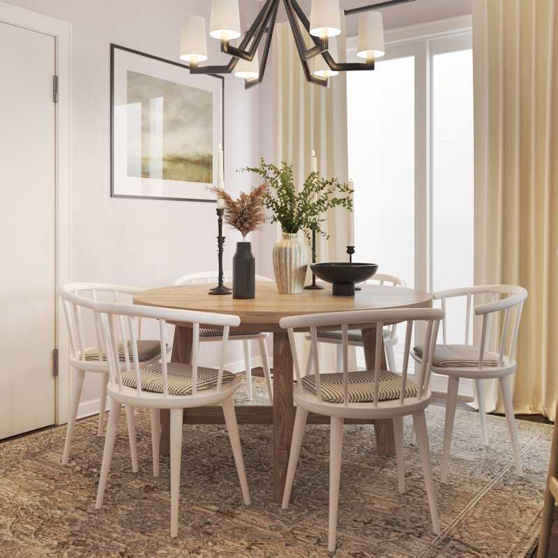 Farmhouse, Transitional, Scandinavian Dining Room Design by Havenly Interior Designer Leigh