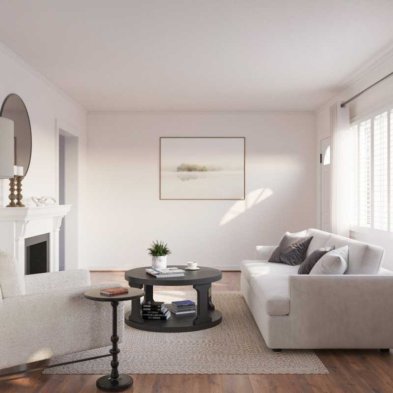 Rustic, Transitional, Minimal Living Room Design by Havenly Interior Designer Elizabeth