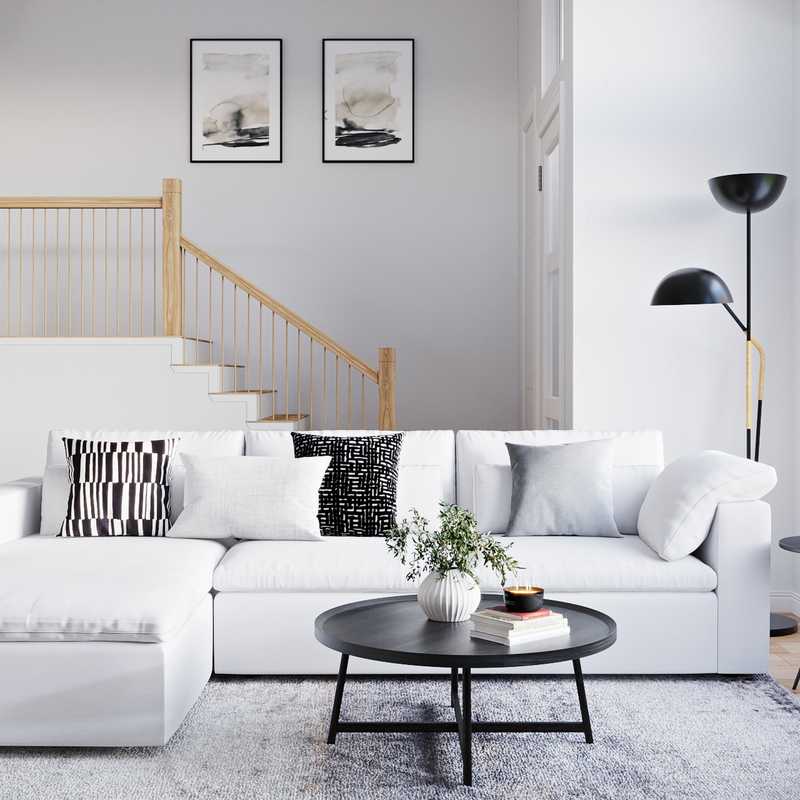 Contemporary, Minimal, Scandinavian Living Room Design by Havenly Interior Designer Jazmin