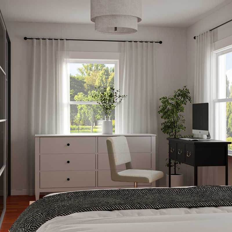 Bohemian, Midcentury Modern Bedroom Design by Havenly Interior Designer Daniela