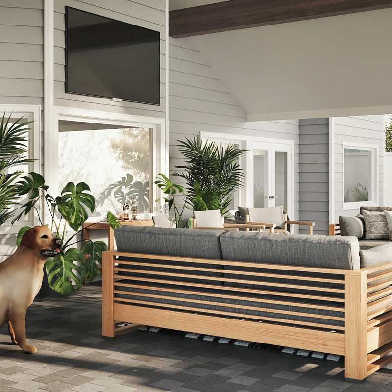 Industrial Outdoor Space Design by Havenly Interior Designer Katherin