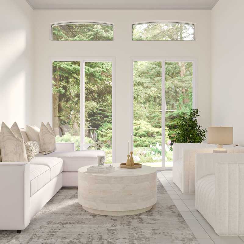 Modern, Glam, Minimal Living Room Design by Havenly Interior Designer Alexandra