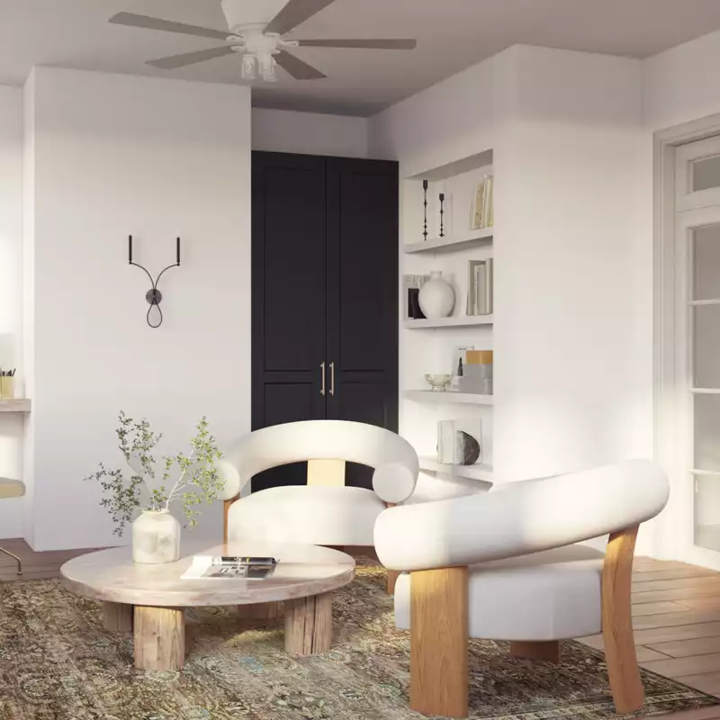 Bohemian, Minimal Living Room Design by Havenly Interior Designer Daniela