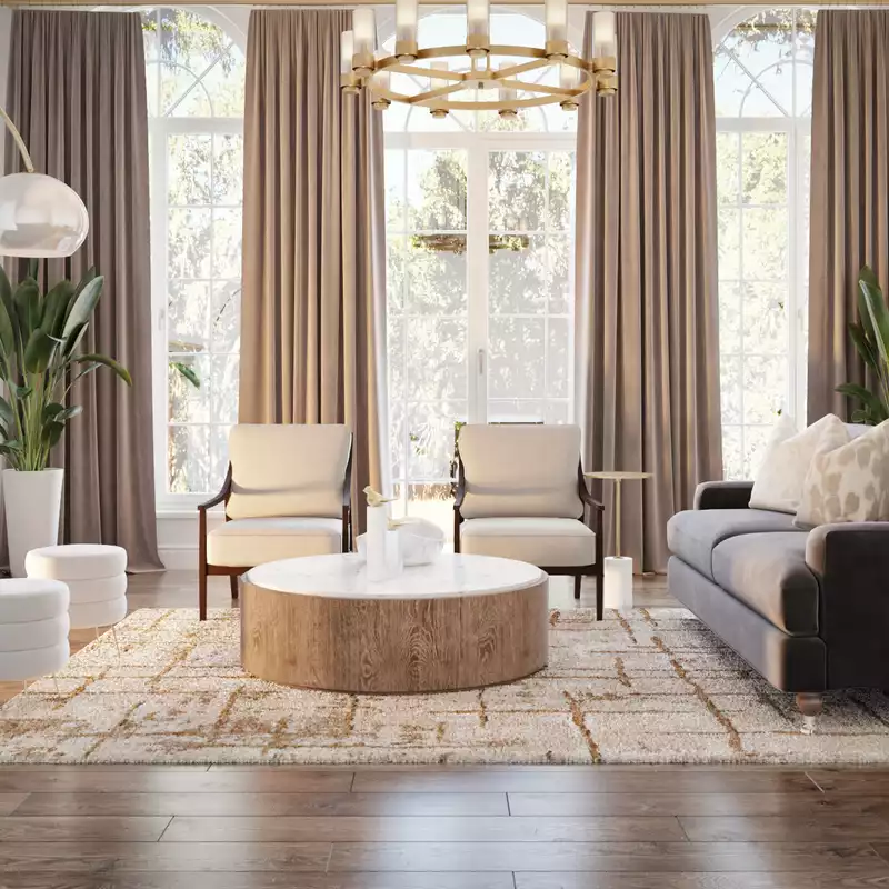 Contemporary, Modern, Transitional Living Room Design by Havenly Interior Designer Denise