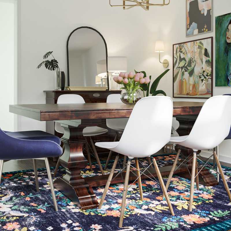 Eclectic, Glam, Traditional Dining Room Design by Havenly Interior Designer Haley