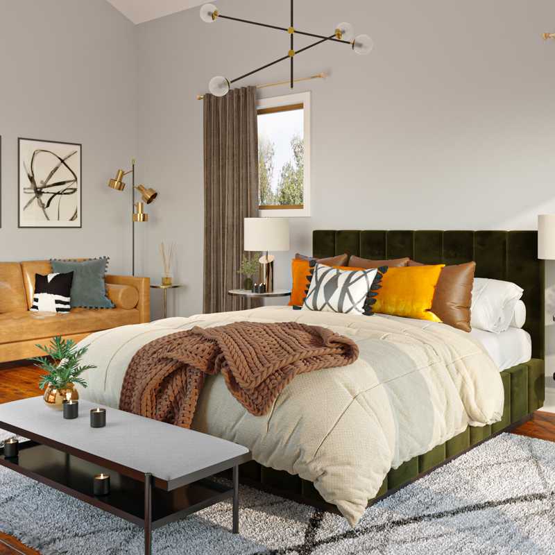 Modern, Midcentury Modern Bedroom Design by Havenly Interior Designer Francisco