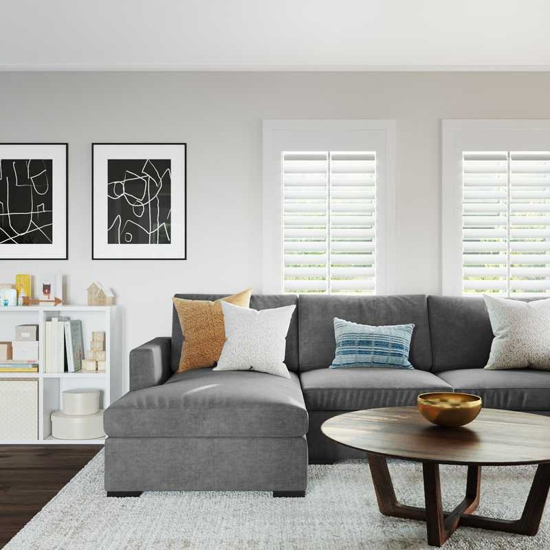 Modern, Traditional, Library Living Room Design by Havenly Interior Designer Lauren