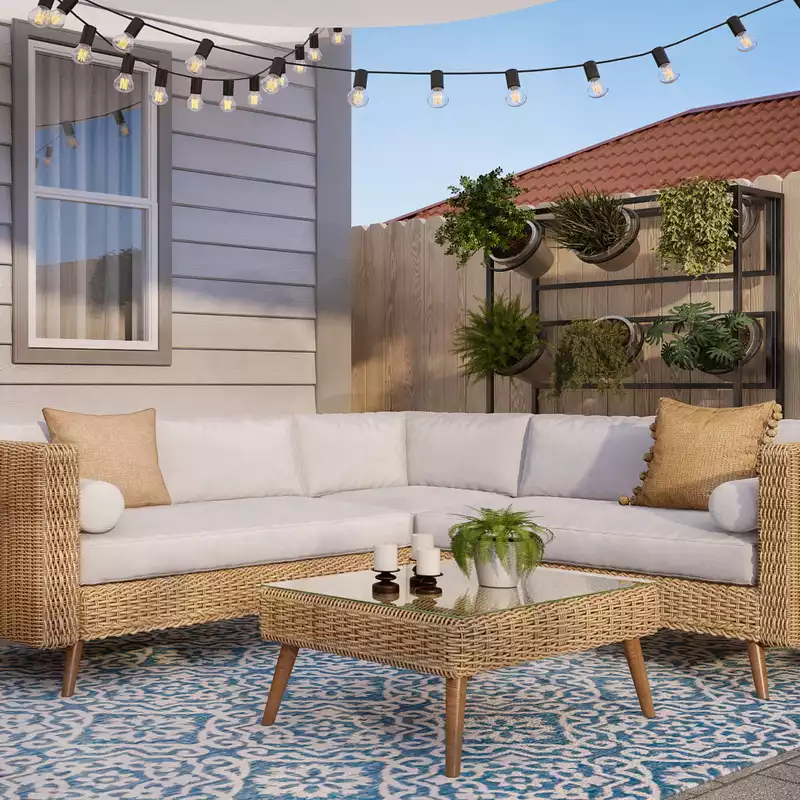 Contemporary, Bohemian Outdoor Space Design by Havenly Interior Designer Melisa