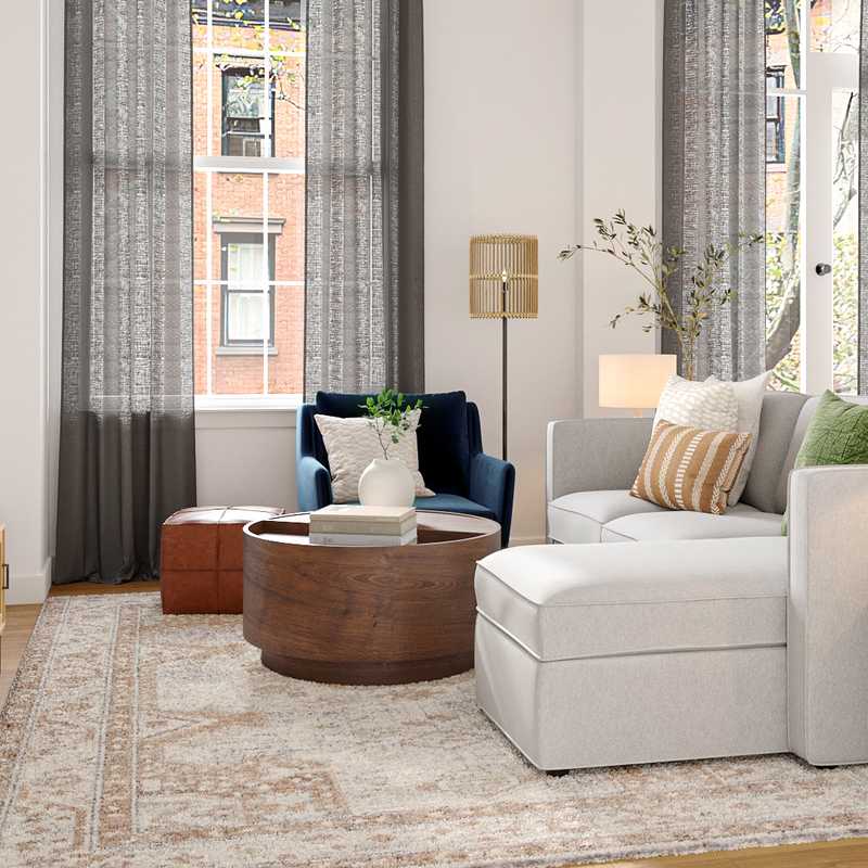 Classic Contemporary Living Room Design by Havenly Interior Designer Marley