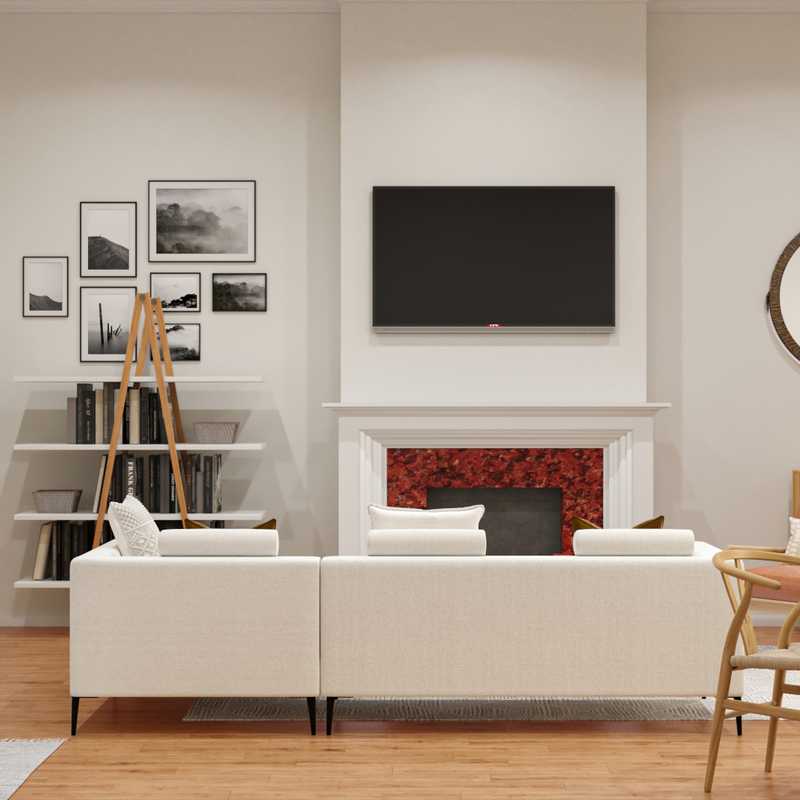 Bohemian, Global, Scandinavian Living Room Design by Havenly Interior Designer Emily