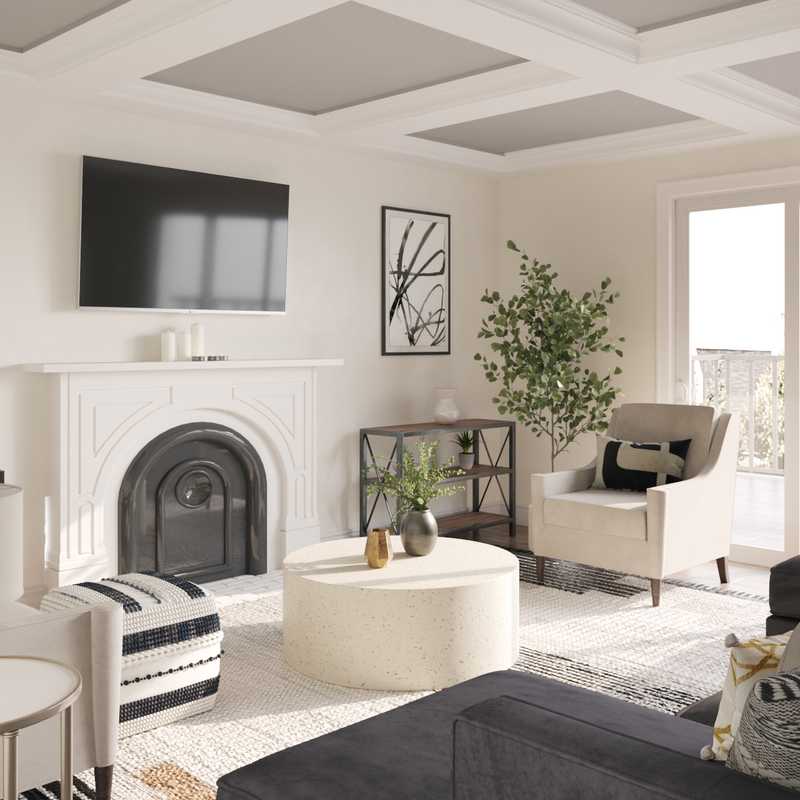 Farmhouse Living Room Design by Havenly Interior Designer Melisa