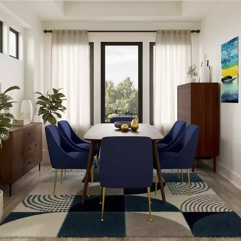 Modern, Midcentury Modern Dining Room Design by Havenly Interior Designer Ambar