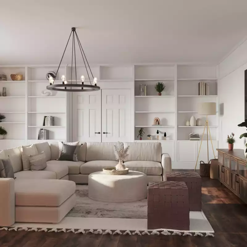 Modern, Farmhouse Living Room Design by Havenly Interior Designer Camila