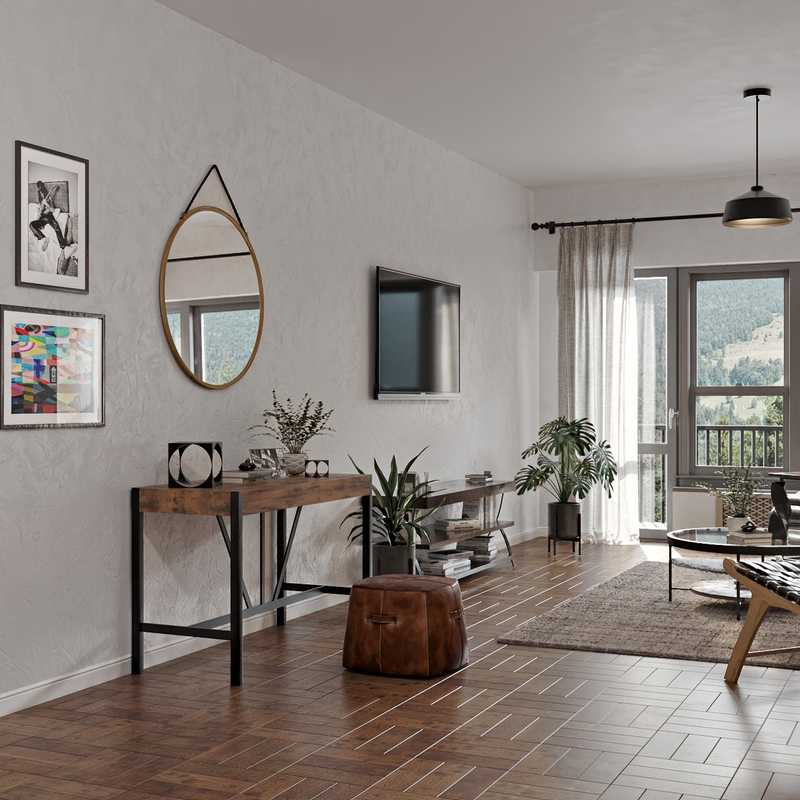 Modern, Industrial Living Room Design by Havenly Interior Designer Rocio