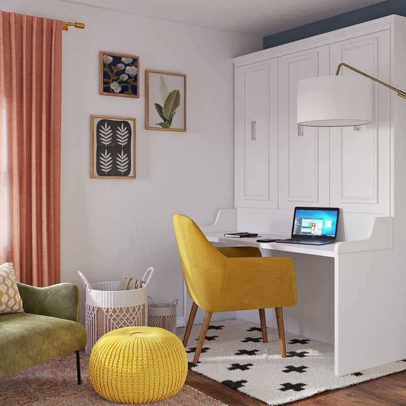 Eclectic, Bohemian, Midcentury Modern Bedroom Design by Havenly Interior Designer Emily