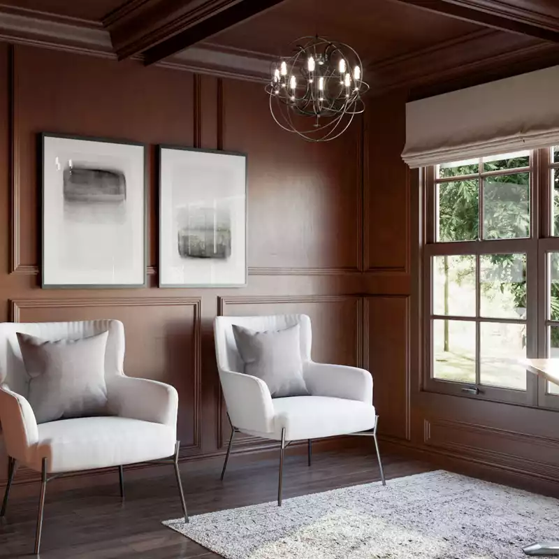 Contemporary, Midcentury Modern Office Design by Havenly Interior Designer Taylor