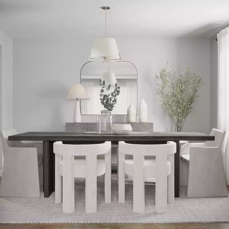 Modern, Glam, Minimal Dining Room Design by Havenly Interior Designer Alexandra