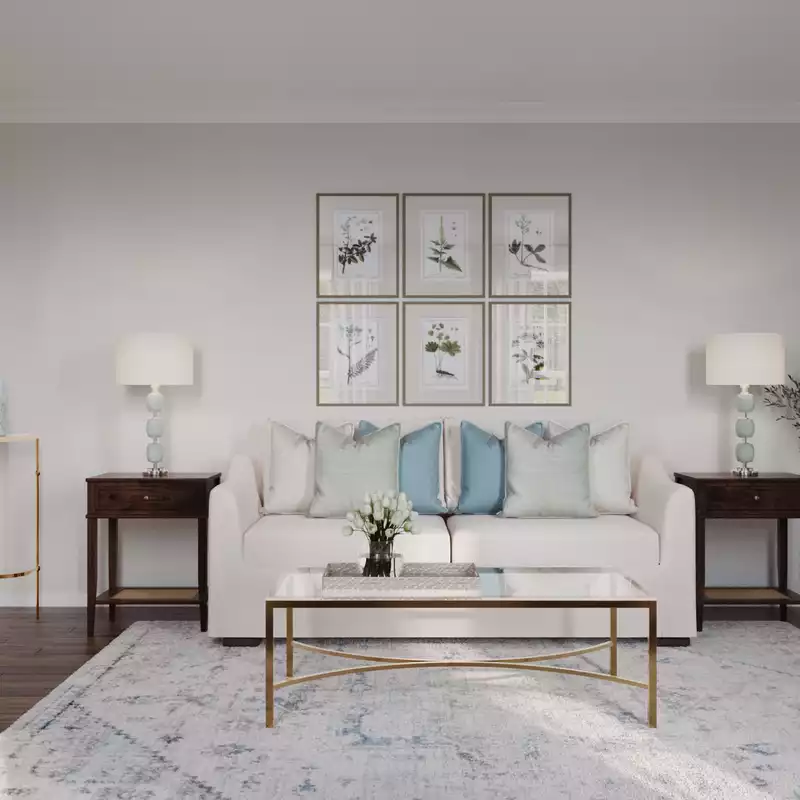 Classic, Coastal, Glam, Traditional Living Room Design by Havenly Interior Designer Nicole