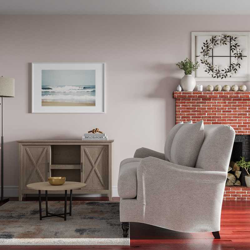 Coastal, Industrial, Farmhouse Office Design by Havenly Interior Designer Katherin