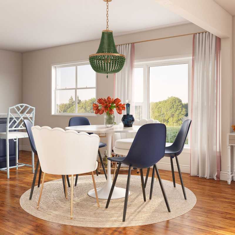 Classic, Eclectic, Glam, Preppy Living Room Design by Havenly Interior Designer Nicole