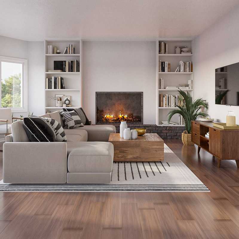 Contemporary, Modern Living Room Design by Havenly Interior Designer Cinthia