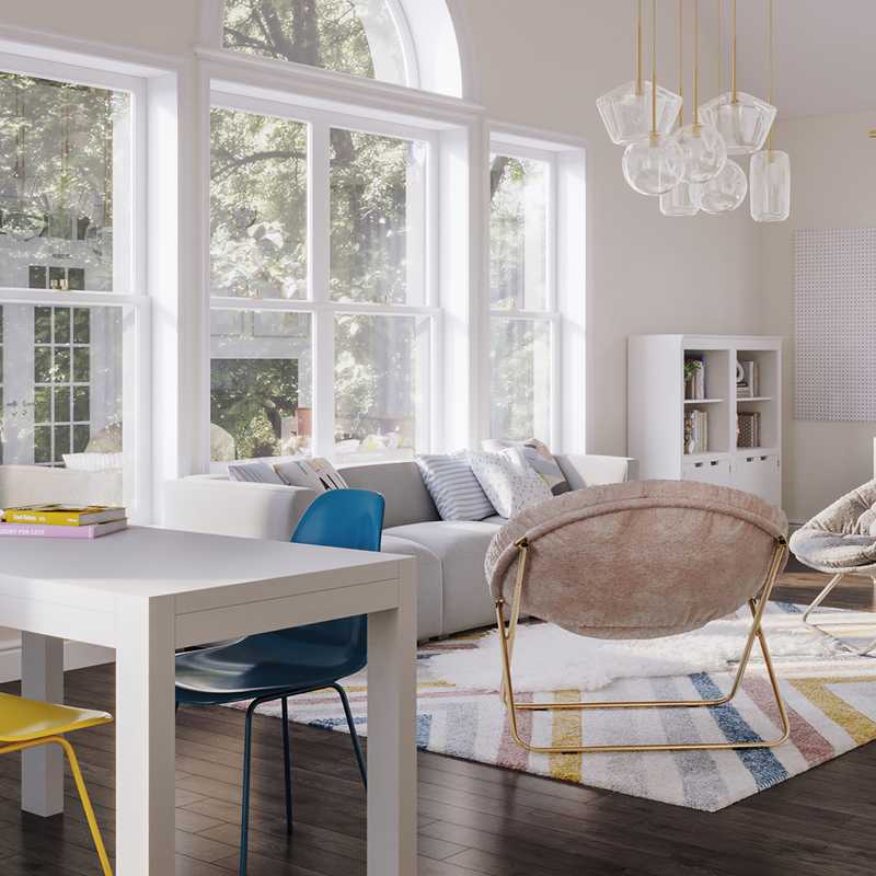 Glam, Minimal, Scandinavian Office Design by Havenly Interior Designer Toussaint