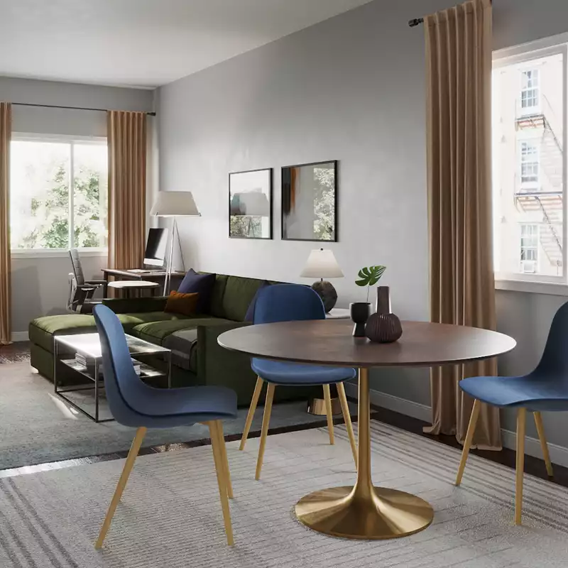 Modern, Midcentury Modern Living Room Design by Havenly Interior Designer Brady