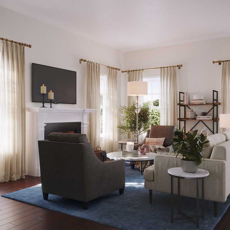Classic, Glam Living Room Design by Havenly Interior Designer Vye