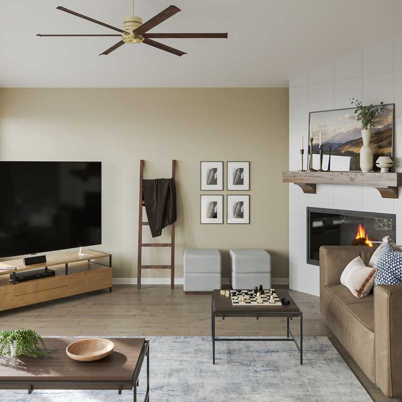 Industrial, Rustic Living Room Design by Havenly Interior Designer Briana
